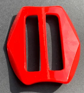 Bright Red Curves and Lines 1940s 5cm Buckle