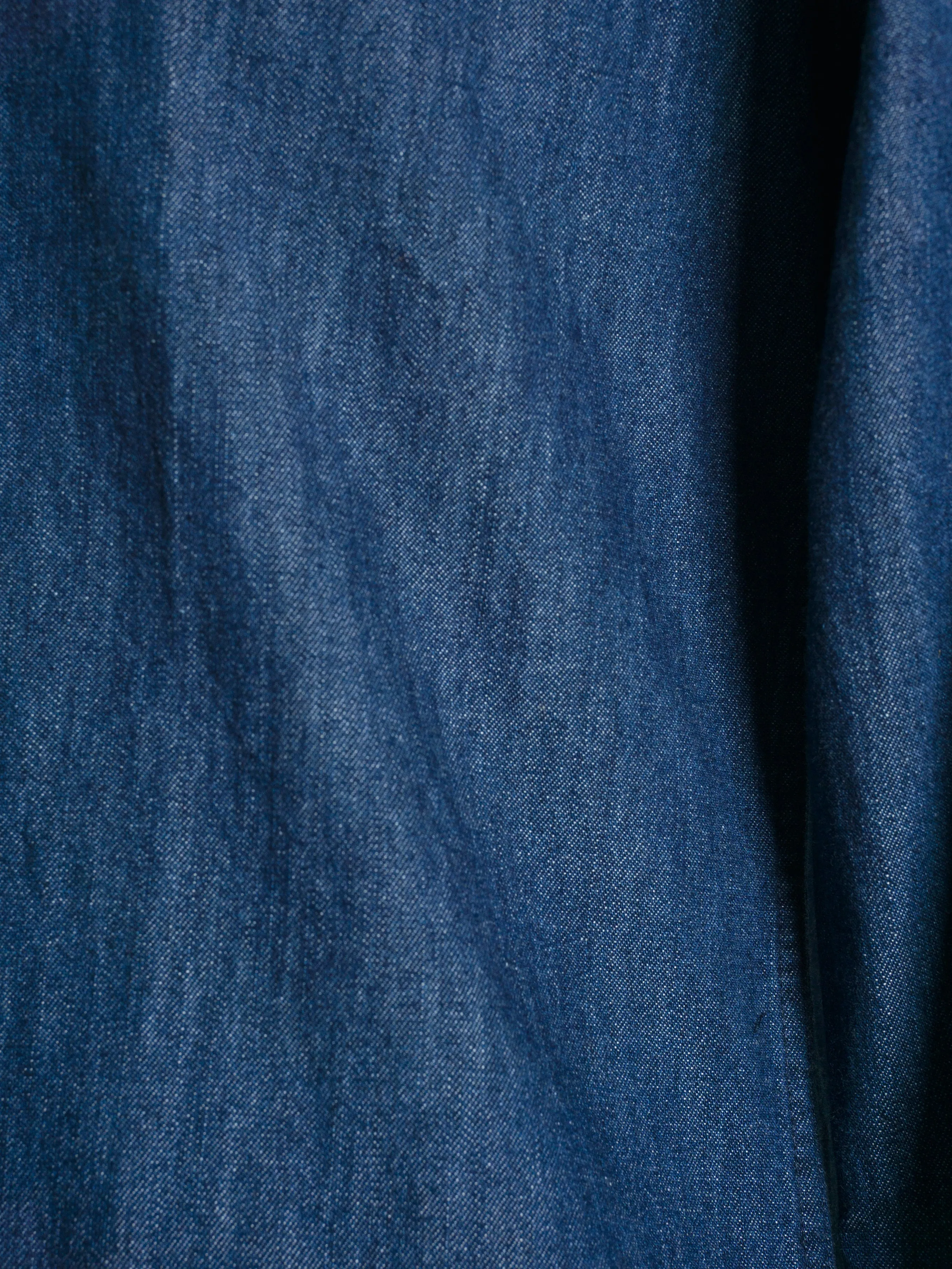 Chambray Shirt - Dark Blue Windsor Collar