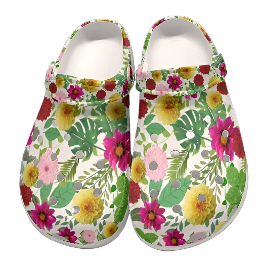 Dahlias Graphic Rubber Shoes up to size 12