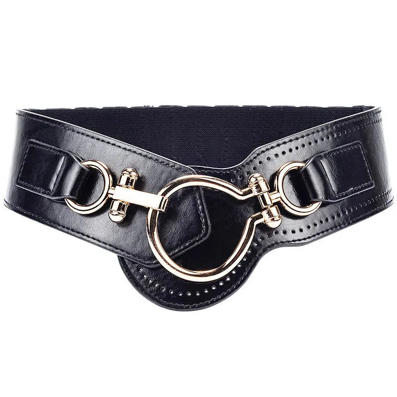 Designer Cummerbund Wide Strap Big Buckle Belt