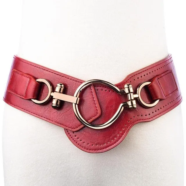 Designer Cummerbund Wide Strap Big Buckle Belt