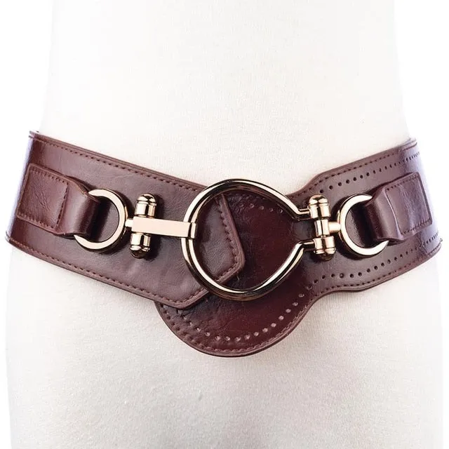 Designer Cummerbund Wide Strap Big Buckle Belt