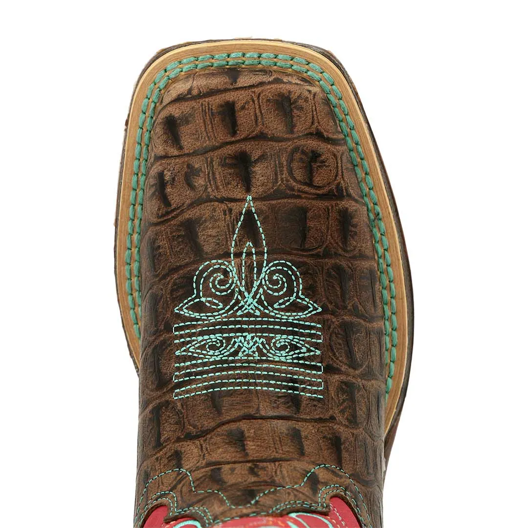 Durango Lil' Rebel Kids' Gator Embossed Cowboy Boots
