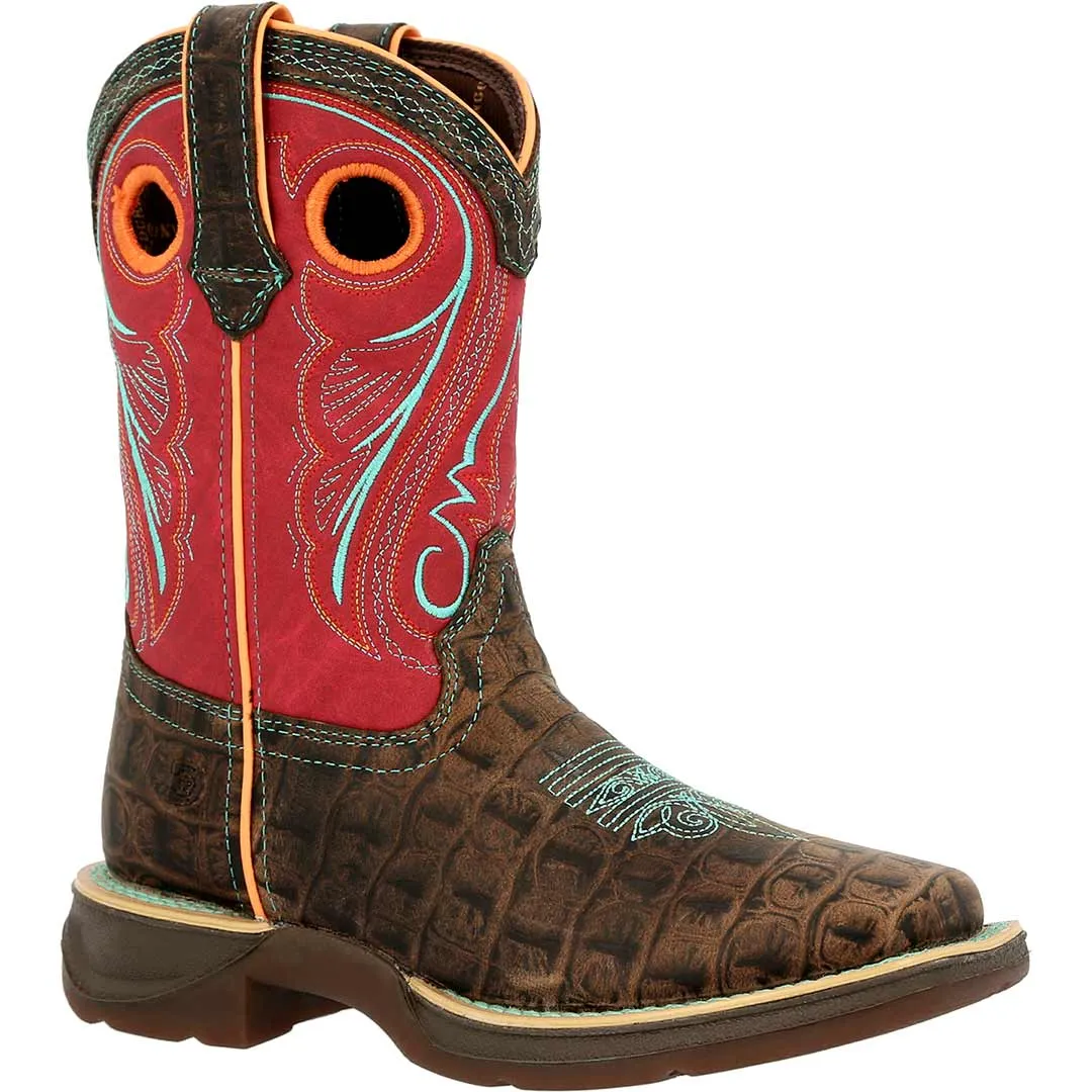 Durango Lil' Rebel Kids' Gator Embossed Cowboy Boots