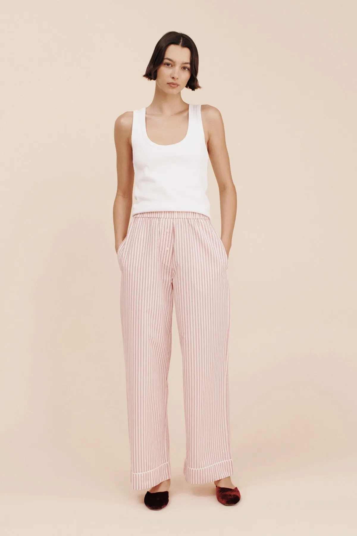 EDIE PANT - STRAWBERRY STRIPE