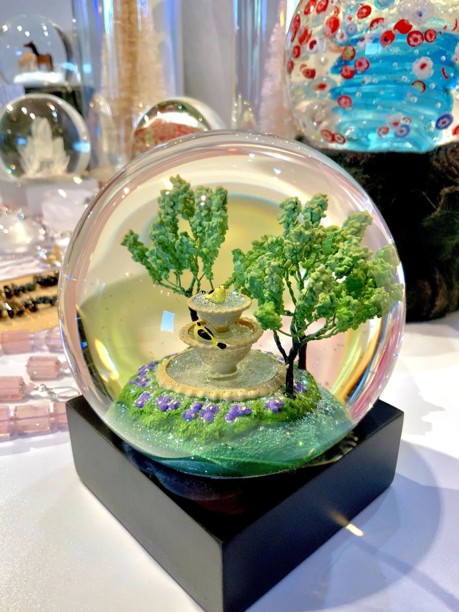 Gold Finch Snow Globe