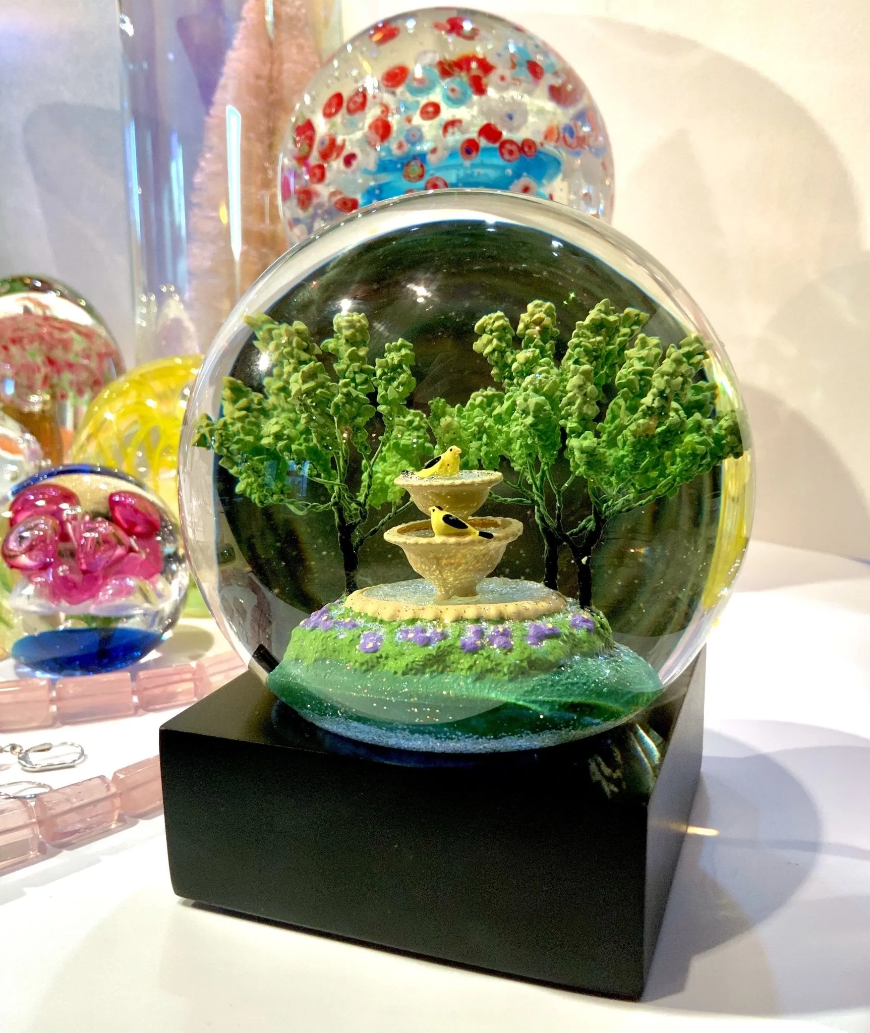 Gold Finch Snow Globe