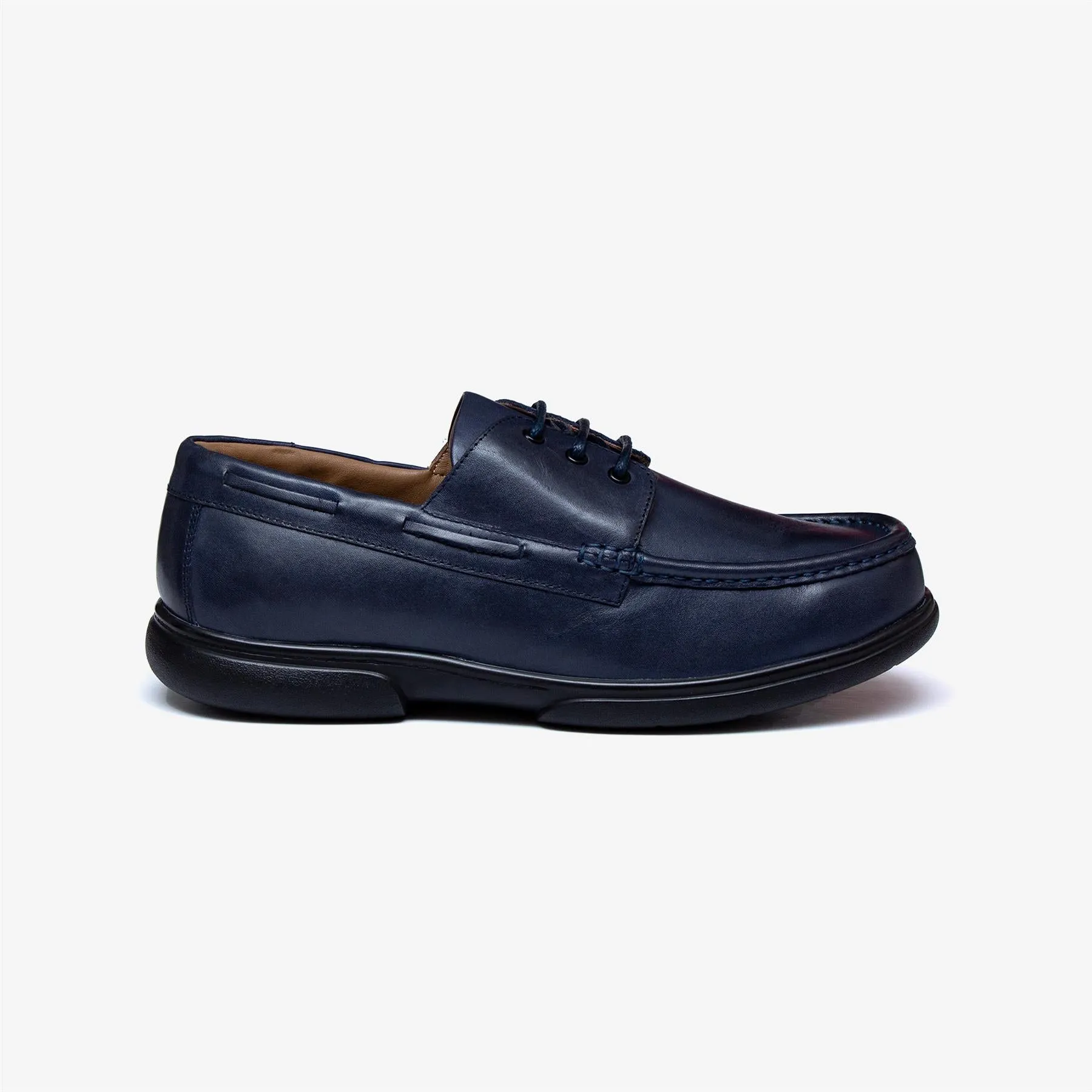 Mens Wide Fit Tredd Well Dean Shoes Navy Boat Shoes