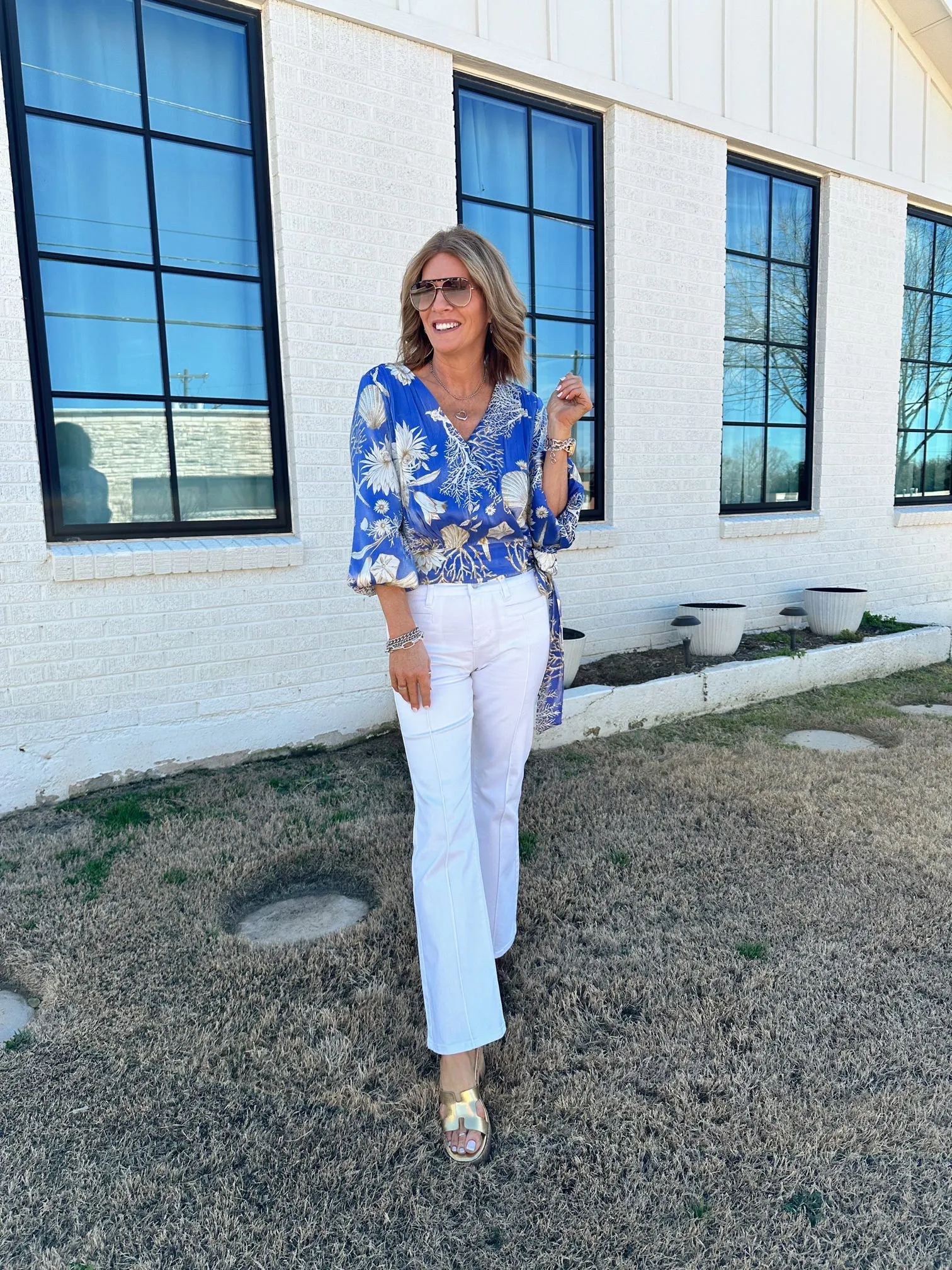 Seaside Wrap Front Blouse