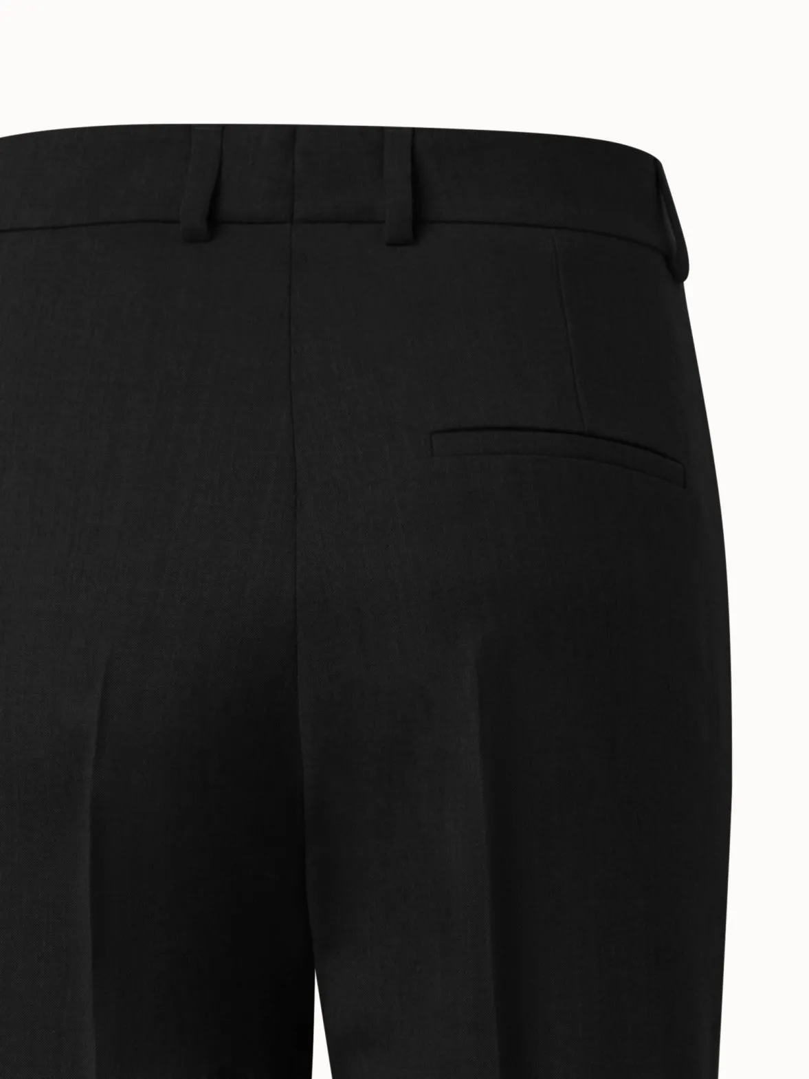 Tapered Flanellhose aus Woll-Stretch-Flanell