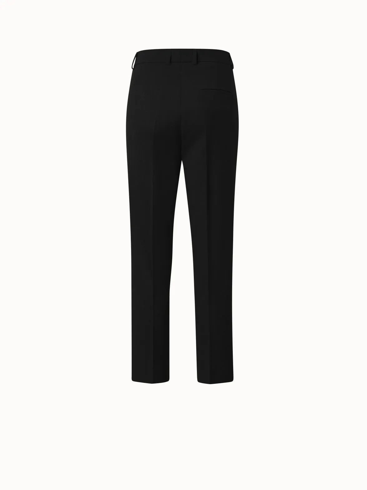 Tapered Flanellhose aus Woll-Stretch-Flanell