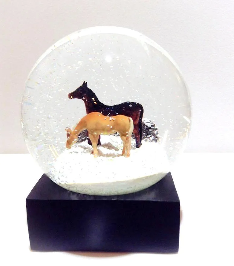 Two Horses Snow Globe